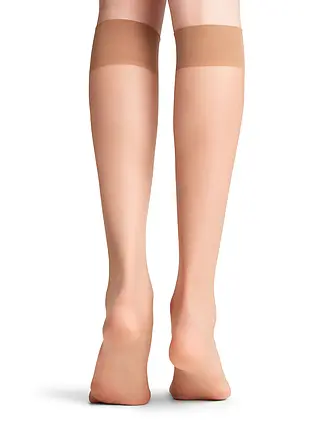 FALKE | Calcetines hasta la rodilla Seidenglatt 15 DEN black | beige